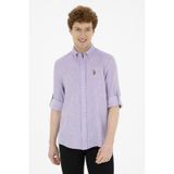U.S. Polo Assn. Erkek Lila Gömlek Desenli 50283699-VR034