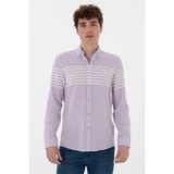 U.s. Polo Assn. Erkek Lila Gömlek Desenli 50300013-VR034 - 2XL
