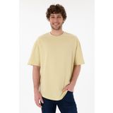 U.S. Polo Assn. Erkek Long Fit Bisiklet Yaka Açık Haki Basic Tişört 50305988-vr183