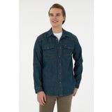 U.S. Polo Assn. Erkek Mavi Jean Gömlek 50289470-DN0030