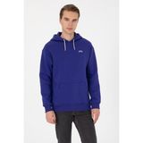 U.S. Polo Assn. Erkek Mor Oversize Fit Kapüşonlu Şardonlu Basic Sweatshirt 50313782-VR038 - 2XL