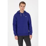 U.S. Polo Assn. Erkek Mor Oversize Fit Kapüşonlu Şardonlu Basic Sweatshirt 50313782-VR038