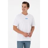 U.S. Polo Assn. Erkek Oversize Fit Bisiklet Yaka Beyaz Tişört 50289280-VR013 - 2XL
