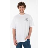 U.S. Polo Assn. Erkek Oversize Fit Bisiklet Yaka Beyaz Tişört 50305904-VR013 - M