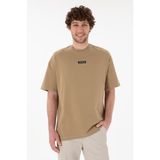 U.S. Polo Assn. Erkek Oversize Fit Bisiklet Yaka Haki Tişört 50305923-vr027