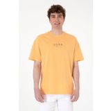 U.S. Polo Assn. Erkek Oversize Fit Bisiklet Yaka Turuncu Tişört 50299543-vr202