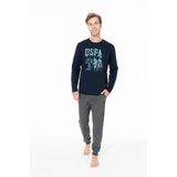 U.s. Polo Assn. Erkek Paça Lasiktli Baskılı Lacivert Pijama Takımı - Lacivert - Arsno18j95x5-Llac
