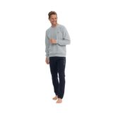 U.S. Polo Assn. Erkek Pijama Takımı, Gri Melanj, M Beden