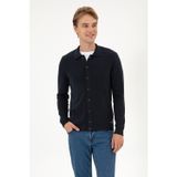 U.S. Polo Assn. Erkek Polo Yaka Lacivert Basic Triko Hırka 50313690-VR033
