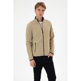 U.S. Polo Assn. Erkek Regular Fit Açık Haki Polar Örme Hırka 50313779-VR183 - XS