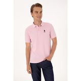 U.S. Polo Assn. Erkek Regular Fit Açık Pembe Polo Yaka Dokulu Tişört 50300127-VR078 - XL