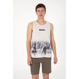 U.S. Polo Assn. Erkek Regular Fit Bisiklet Yaka Açık Gri Kolsuz Tişört 50300111-vr001