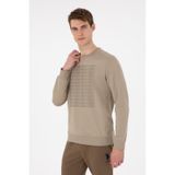 U.S. Polo Assn. Erkek Regular Fit Bisiklet Yaka Açık Haki Sweatshirt 50293461-VR183