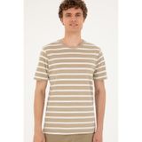 U.S. Polo Assn. Erkek Regular Fit Bisiklet Yaka Açık Haki Tişört 50287043-vr183