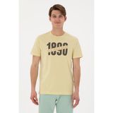 U.S. Polo Assn. Erkek Regular Fit Bisiklet Yaka Açık Haki Tişört 50306922-VR183 - Haki-1070
