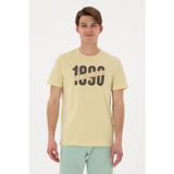 U.S. Polo Assn. Erkek Regular Fit Bisiklet Yaka Açık Haki Tişört 50306922-vr183