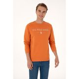 U.S. Polo Assn. Erkek Regular Fit Bisiklet Yaka Bakır İnce Basic Sweatshirt 50313743-VR182 - 4XL