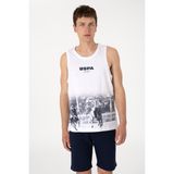 U.S. Polo Assn. Erkek Regular Fit Bisiklet Yaka Beyaz Kolsuz Tişört 50300111-vr013