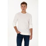 U.S. Polo Assn. Erkek Regular Fit Bisiklet Yaka Beyaz Sweatshirt 50316390-VR184 - Off White - M