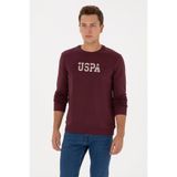 U.S. Polo Assn. Erkek Regular Fit Bisiklet Yaka Bordo Sweatshirt 50315536-VR177