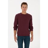 U.S. Polo Assn. Erkek Regular Fit Bisiklet Yaka Bordo Sweatshirt 50316390-VR177 - Plum Perfect - 2XL