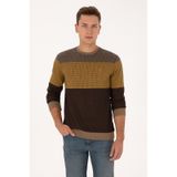 U.S. Polo Assn. Erkek Regular Fit Bisiklet Yaka Camel Sweatshirt 50308912-VR233