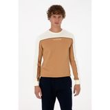 U.S. Polo Assn. Erkek Regular Fit Bisiklet Yaka Camel Sweatshirt 50315507-VR015