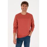U.S. Polo Assn. Erkek Regular Fit Bisiklet Yaka Gül Kurusu İnce Sweatshirt 50315455-VR026 - M