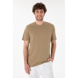 U.S. Polo Assn. Erkek Regular Fit Bisiklet Yaka Haki Basic Tişört 50305928-VR027 - XL