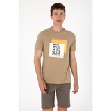 U.S. Polo Assn. Erkek Regular Fit Bisiklet Yaka Haki Tişört 50306880-VR027 - XS