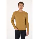U.S. Polo Assn. Erkek Regular Fit Bisiklet Yaka Hardal Kazak 50314983-VR151 - Oil - 2XL