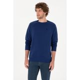 U.S. Polo Assn. Erkek Regular Fit Bisiklet Yaka İndigo İnce Basic Sweatshirt 50313752-VR028