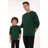 U.S. Polo Assn. Erkek Regular Fit Bisiklet Yaka Koyu Yeşil İnce Basic Sweatshirt 50313752-VR079 - 2XL