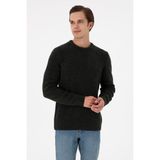 U.S. Polo Assn. Erkek Regular Fit Bisiklet Yaka Koyu Yeşil Kazak 50297049-VR079 - XL