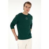 U.S. Polo Assn. Erkek Regular Fit Bisiklet Yaka Koyu Yeşil Sweatshirt 50293436-VR079
