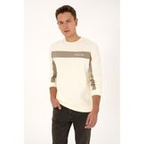 U.S. Polo Assn. Erkek Regular Fit Bisiklet Yaka Krem Sweatshirt 50316354-VR256 - 2XL