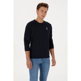 U.S. Polo Assn. Erkek Regular Fit Bisiklet Yaka Lacivert Basic Sweatshirt 50308103-VR033