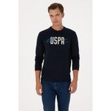 U.S. Polo Assn. Erkek Regular Fit Bisiklet Yaka Lacivert İnce Sweatshirt 50315570-VR033 - 2XL