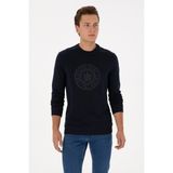 U.S. Polo Assn. Erkek Regular Fit Bisiklet Yaka Lacivert İnce Sweatshirt 50324788-VR033 - M