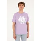 U.S. Polo Assn. Erkek Regular Fit Bisiklet Yaka Lila Tişört 50281078-VR034