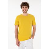 U.S. Polo Assn. Erkek Regular Fit Bisiklet Yaka Sarı Basic Tişört 50305928-VR094 - Koyu Sarı