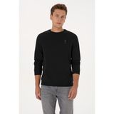 U.S. Polo Assn. Erkek Regular Fit Bisiklet Yaka Siyah Basic Sweatshirt 50308103-VR046 - Siyah-128 - 2XL