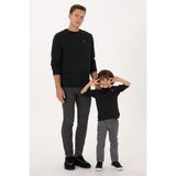 U.S. Polo Assn. Erkek Regular Fit Bisiklet Yaka Siyah İnce Basic Sweatshirt 50313752-VR046 - Siyah-128
