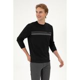 U.S. Polo Assn. Erkek Regular Fit Bisiklet Yaka Siyah İnce Sweatshirt 50313801-VR046 - Siyah-128 - M