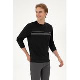 U.S. Polo Assn. Erkek Regular Fit Bisiklet Yaka Siyah İnce Sweatshirt 50313801-VR046