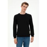 U.S. Polo Assn. Erkek Regular Fit Bisiklet Yaka Siyah Sweatshirt 50293471-VR046