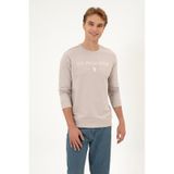 U.S. Polo Assn. Erkek Regular Fit Bisiklet Yaka Taş İnce Basic Sweatshirt 50313743-VR049
