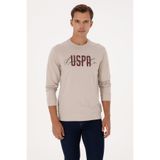 U.S. Polo Assn. Erkek Regular Fit Bisiklet Yaka Taş İnce Sweatshirt 50315570-VR049
