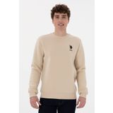 U.S. Polo Assn. Erkek Regular Fit Bisiklet Yaka Taş Sweatshirt 50292596-VR049
