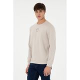 U.S. Polo Assn. Erkek Regular Fit Bisiklet Yaka Taş Sweatshirt 50293436-VR049